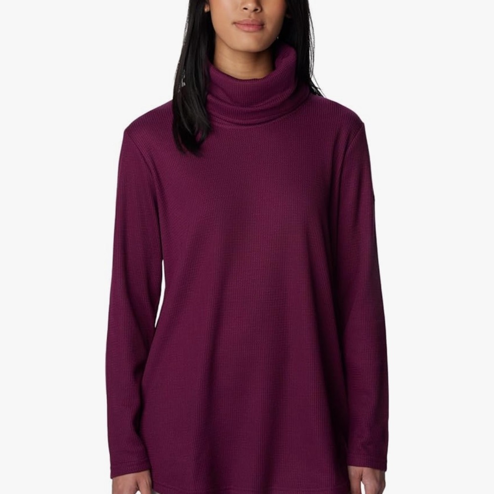 Columbia Women's Deep Red Cowl Neck Sweater